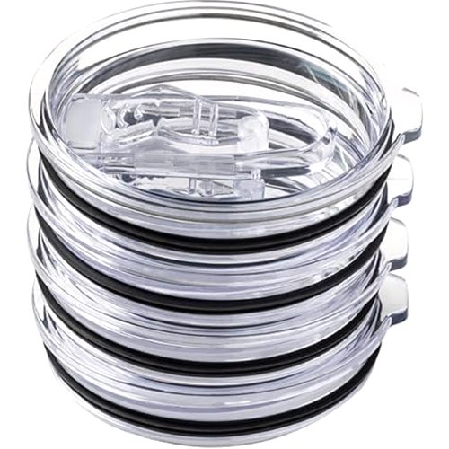 Silver Buffalo 4 Pack Replacement Lids for 40 Ounce Stainless Steel Tumbler