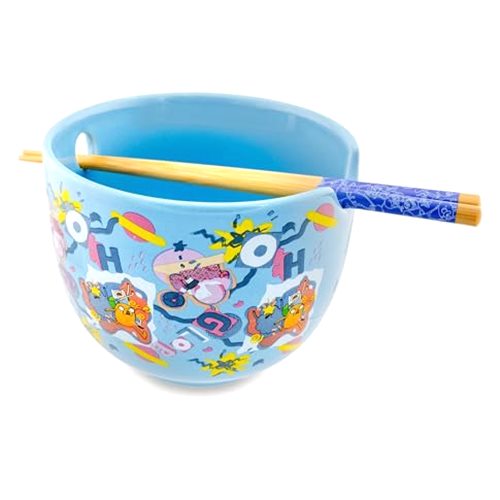Silver Buffalo Adventure Time Toss Print Ceramic Ramen Dinnerware Set