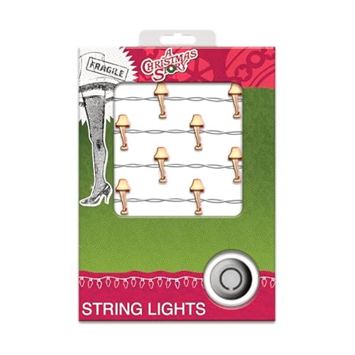 Silver Buffalo Christmas Story Leg Lamp Boxed 20ct Copper String Lights
