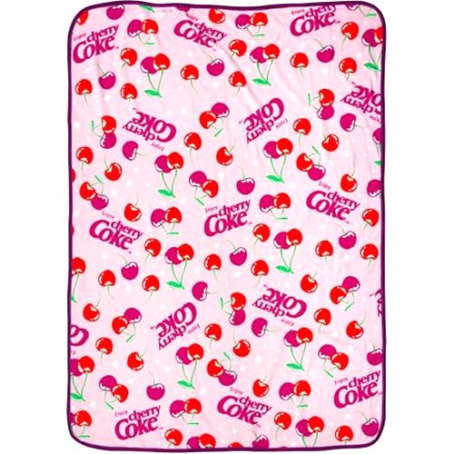 Silver Buffalo Coca-Cola Cherry Coke Logo 45" x 60" Fleece Throw