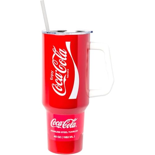 Silver Buffalo Coca-Cola Coke Double Walled Stainless Steel Tumbler