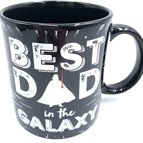 Silver Buffalo Darth Vader BEST DAD in the GALAXY Ceramic 20 oz Coffee Mug.