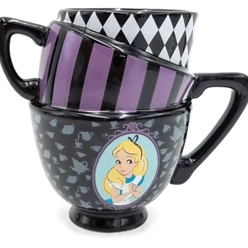 Silver Buffalo Disney Alice in Wonderland Stacked Teacup Ceramic Mug