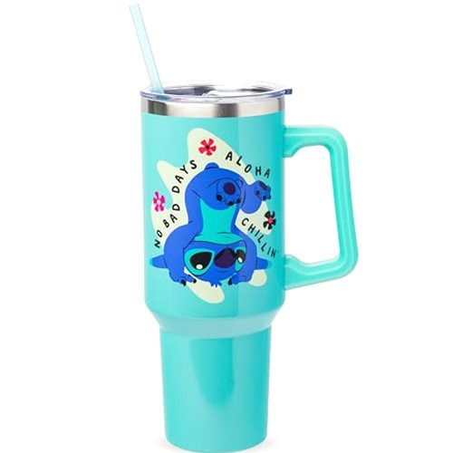 Silver Buffalo Disney Lilo and Stitch Aloha No Bad Days Chillin’ Double Walled