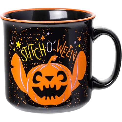 Silver Buffalo Disney Lilo and Stitch Halloween Jack O' Lantern Stitch O' Ween