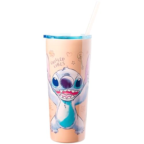 Silver Buffalo Disney Lilo and Stitch Island Doodles Chilled Vibes Double