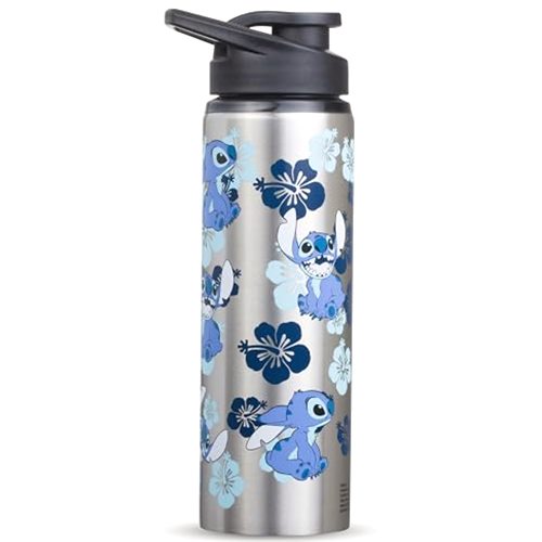 Silver Buffalo Disney Lilo and Stitch Single Walled Stainless Steel Water
