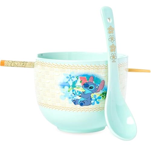 Silver Buffalo Disney Lilo and Stitch Tropical Ceramic Ramen Bowl