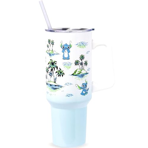 Silver Buffalo Disney Lilo and Stitch Vintage Sketch Palm Trees and Flowers