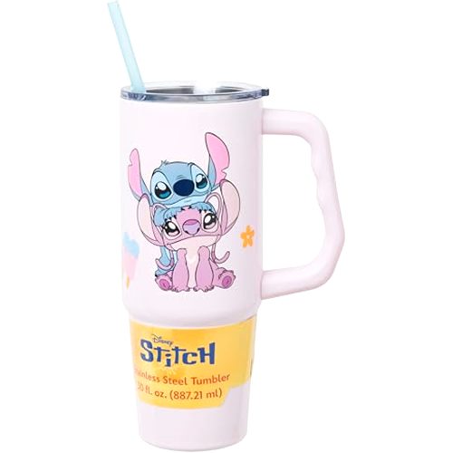 Silver Buffalo Disney Lilo & Stitch Angel Stainless Steel Tumbler