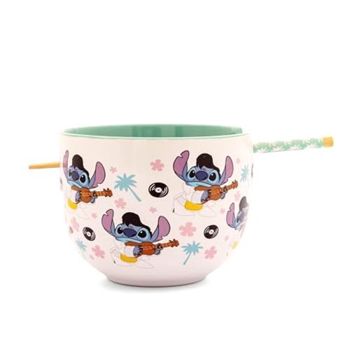 Silver Buffalo Disney Lilo & Stitch Elvis Ceramic Ramen Dinnerware Set