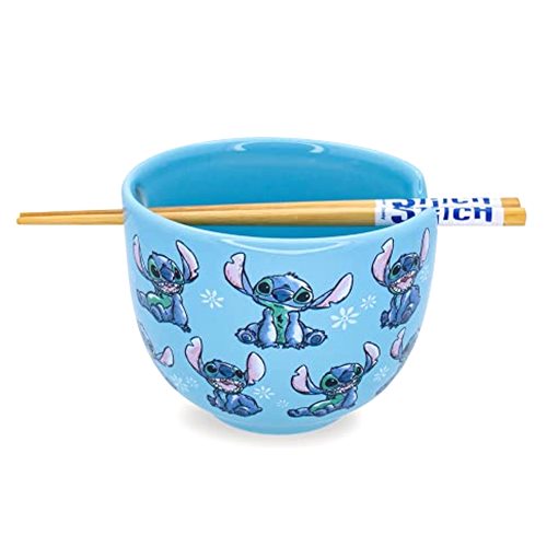 Silver Buffalo Disney Lilo & Stitch Japanese Ceramic Dinnerware Set