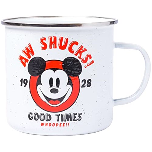 Silver Buffalo Disney Mickey Mouse Aw Shucks Whoopee Enamel Camper Mug