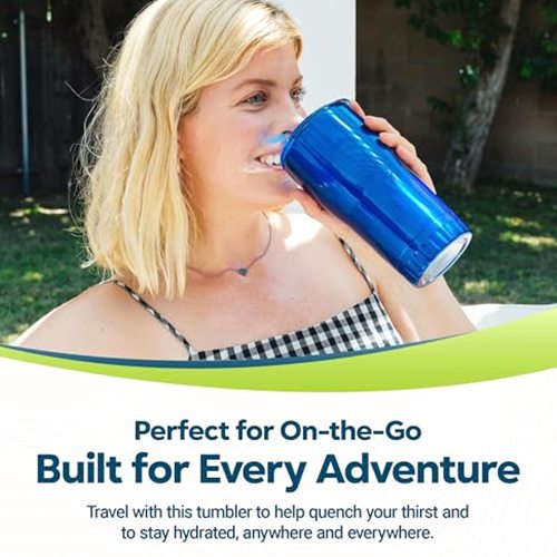 Silver Buffalo Double Walled Vacuum Insulated Stainless Steel Tumbler