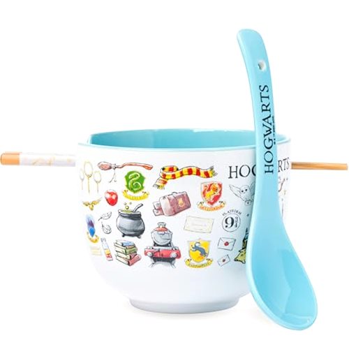 Silver Buffalo Harry Potter Hogwarts Ceramic Ramen Bowl