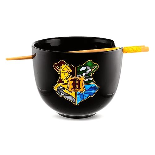 Silver Buffalo Harry Potter Hogwarts Crest Ceramic Ramen Dinnerware Set