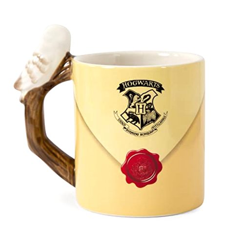 Silver Buffalo Harry Potter Hogwarts Envelope 20oz Ceramic Sculpted Handle Mug