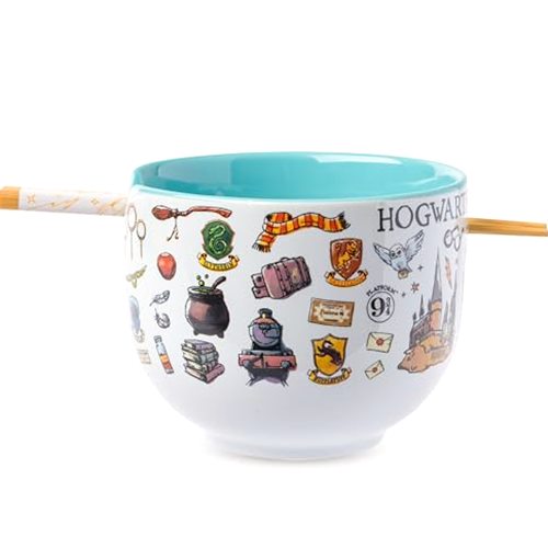 Silver Buffalo Harry Potter Icons Ceramic Ramen Noodle Rice Bowl