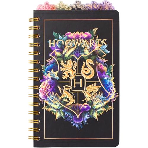 Silver Buffalo Harry Potter Spiral Tabbed Notebook