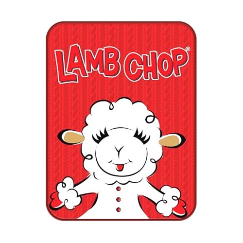 Silver Buffalo Lambchop Logo Pose Knit Screenprinted Flannel Fleece Throw