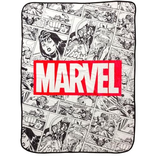 Silver Buffalo Marvel Avengers Retro Vintage Comics Panel 45" x 60" Fleece