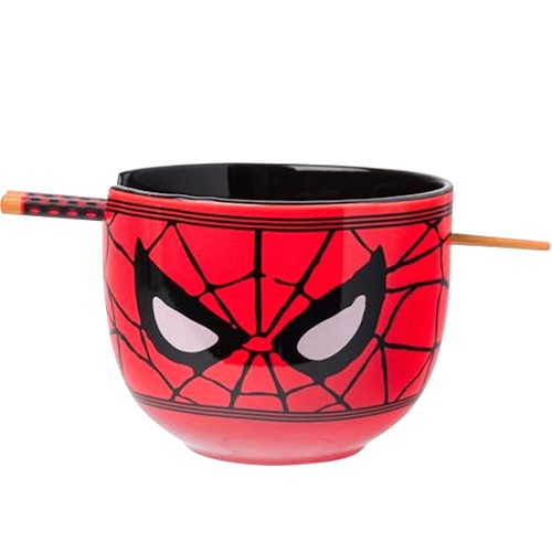 Silver Buffalo Marvel Avengers Spider-Man Face Closeup Ceramic Ramen Noodle