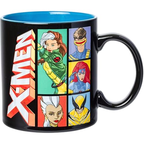 Silver Buffalo Marvel Comics X-Men Character Panels Ceramic Mug