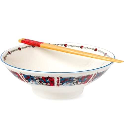 Silver Buffalo Marvel Spider-Man Manga Panels Ceramic Ramen Noodle Rice Bowl