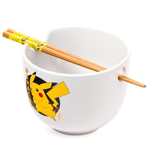 Silver Buffalo Pokemon Pikachu Ceramic Ramen Noodle Rice Bowl