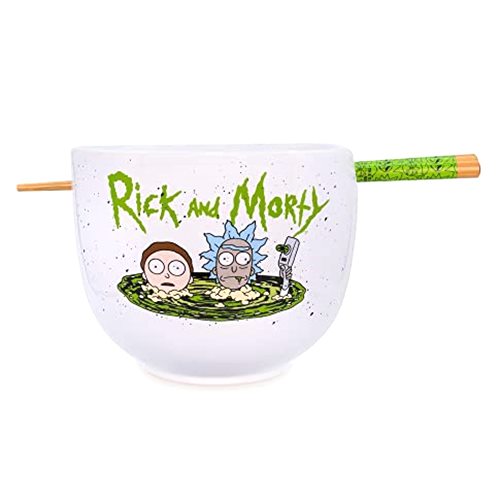Silver Buffalo Rick and Morty Portal Japanese Ceramic Dinnerware Set