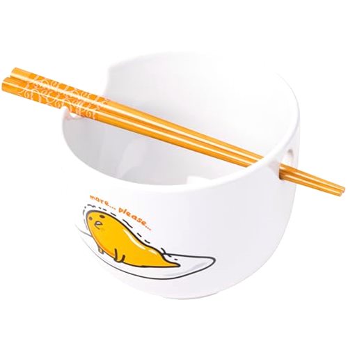 Silver Buffalo Sanrio Gudetama Lazy Egg Nissin Top Ramen Ceramic Ramen Bowl