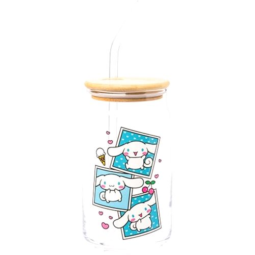 Silver Buffalo Sanrio Hello Kitty and Friends Cinnamoroll Polaroids Glass Jar