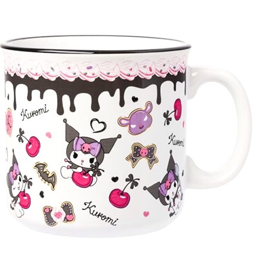 Silver Buffalo Sanrio Hello Kitty and Friends Kuromi Cherries and Black Hearts