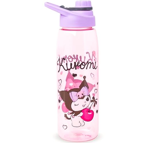 Silver Buffalo Sanrio Hello Kitty and Friends Kuromi Cherry Hearts Water Bottle