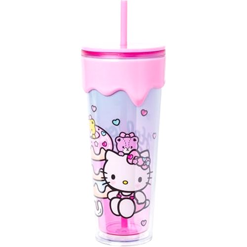 Silver Buffalo Sanrio Hello Kitty and Friends Plastic Drip Tumbler