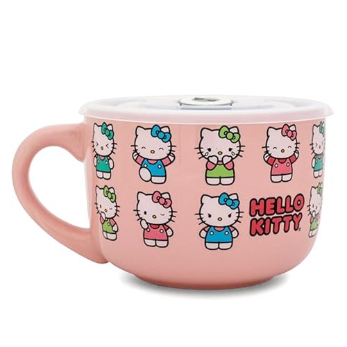 Silver Buffalo Sanrio Hello Kitty Expressions Ceramic Soup Mug Bowl
