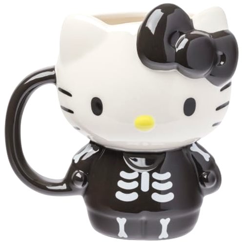 Silver Buffalo Sanrio Hello Kitty Halloween Skeleton Costume Ceramic 3D