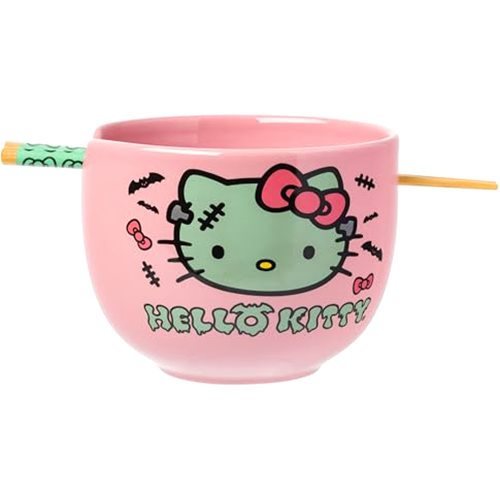 Silver Buffalo Sanrio Hello Kitty Halloween Spooky Frankenstein Ceramic Ramen
