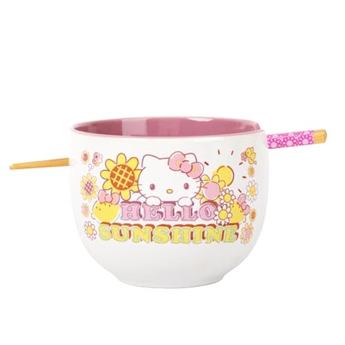 Silver Buffalo Sanrio Hello Kitty Hello Sunshine Ceramic Ramen Dinnerware Set