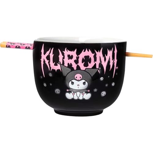 Silver Buffalo Sanrio Hello Kitty Kuromi Ramen Bowl With Chopsticks 20oz