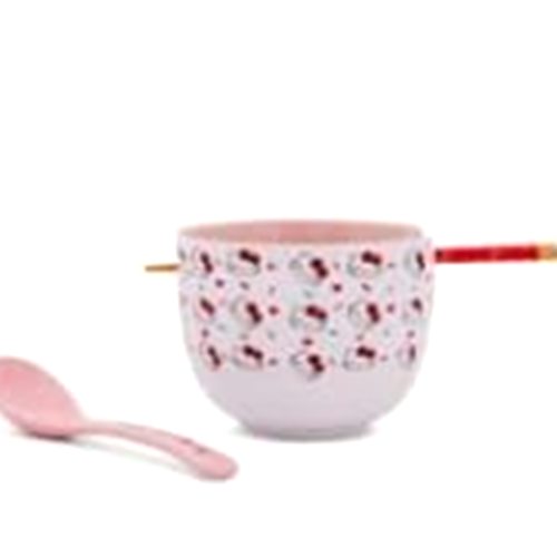 Silver Buffalo Sanrio Hello Kitty Sprinkles Ceramic Ramen Dinnerware Set