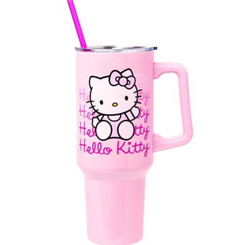Silver Buffalo Sanrio Hello Kitty Waving Double Walled Stainless Steel Tumbler