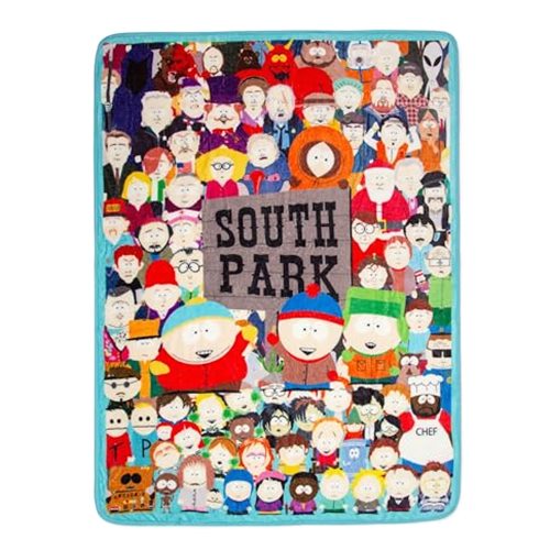 Silver Buffalo South Park Characters Raschel Throw Blanket