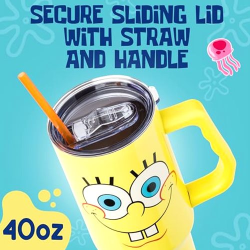 Silver Buffalo SpongeBob SquarePants Double Walled Stainless Steel Tumbler