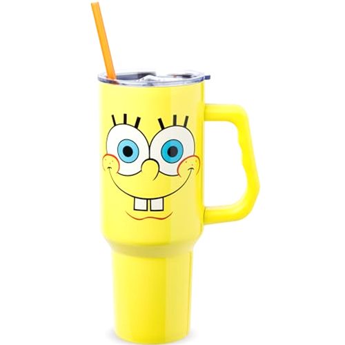 Silver Buffalo SpongeBob SquarePants Double Walled Stainless Steel Tumbler