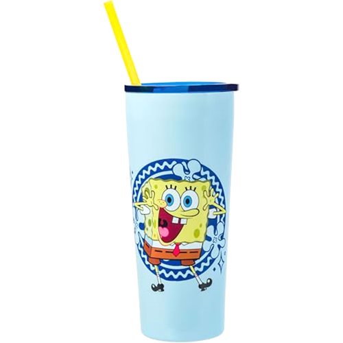 Silver Buffalo Spongebob Squarepants Happy Jazz Hands Double Walled Stainless