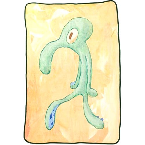 Silver Buffalo Spongebob Squarepants Squidward Artwork 45" x 60" Fleece Throw