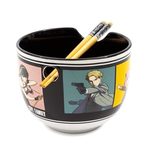 Silver Buffalo Spy x Family Character Grid Ceramic Ramen Dinnerware Set