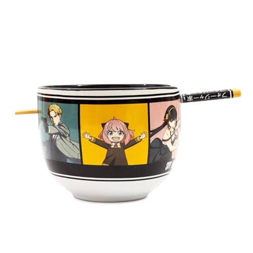 Silver Buffalo Spy x Family Character Grid Ceramic Ramen Dinnerware Set
