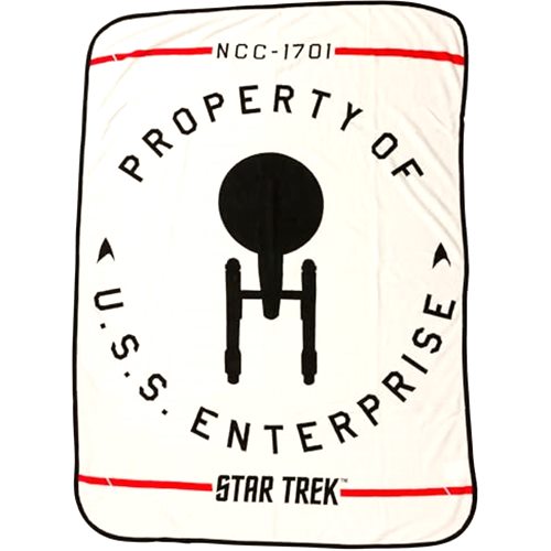 Silver Buffalo Star Trek NCC-1701 Property of The USS Enterprise 45" x 60"